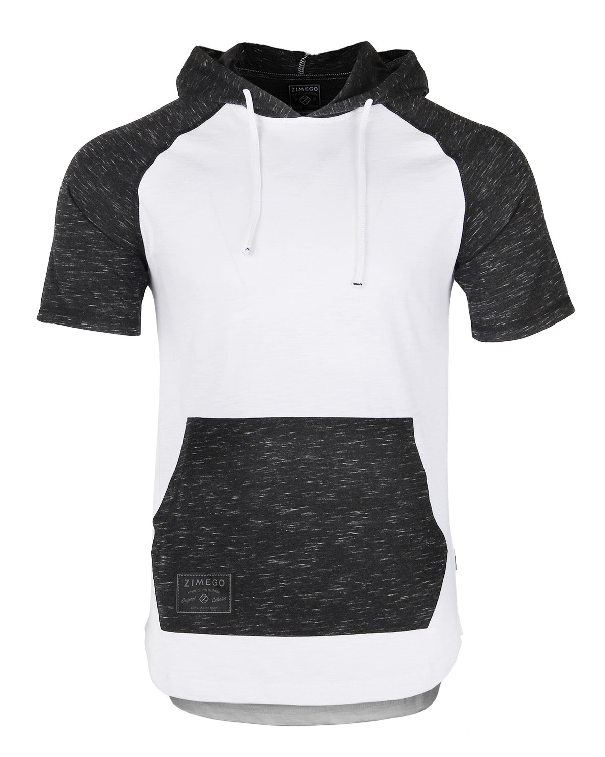 Short Sleeve Raglan Henley Hoodie