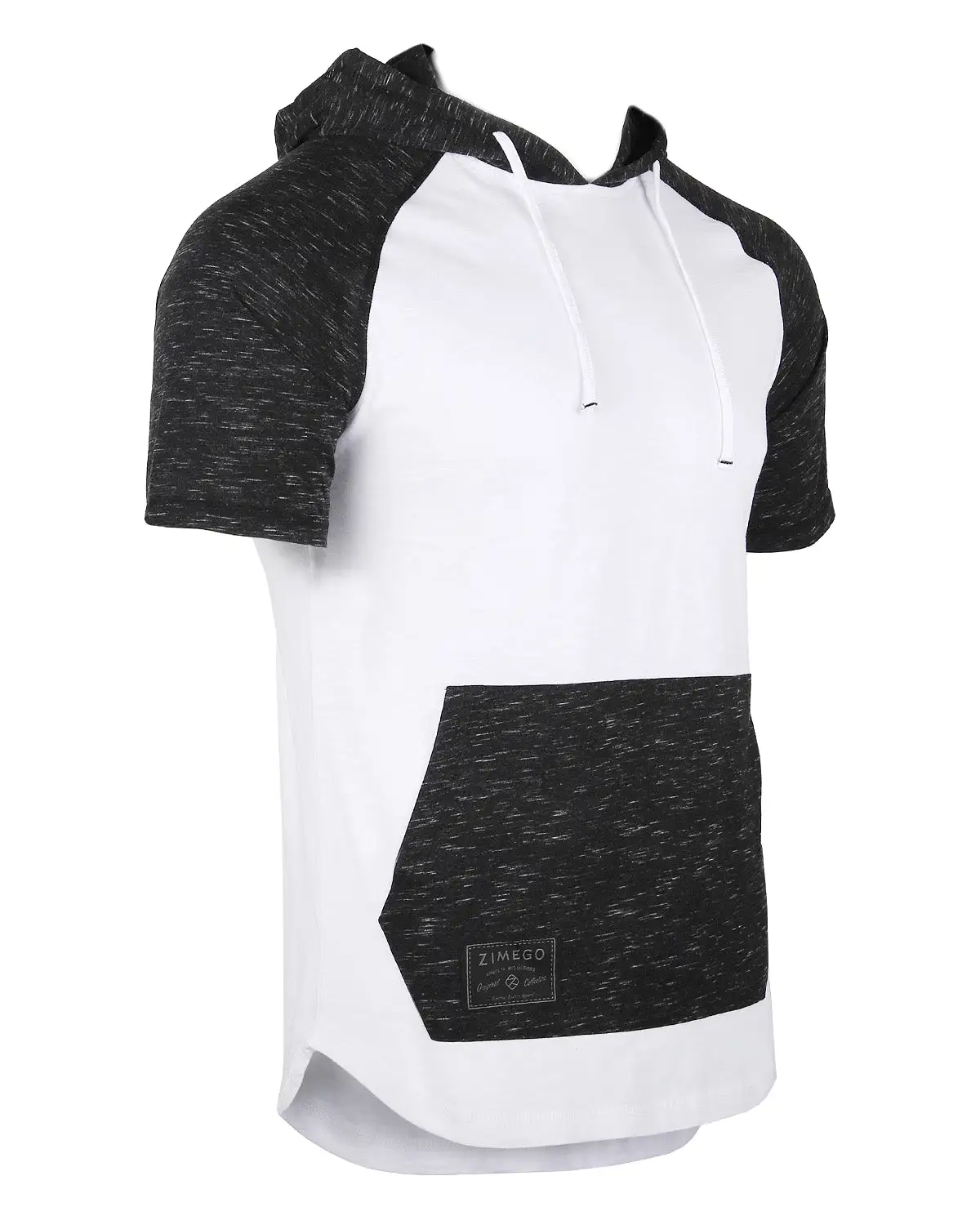 Short Sleeve Raglan Henley Hoodie