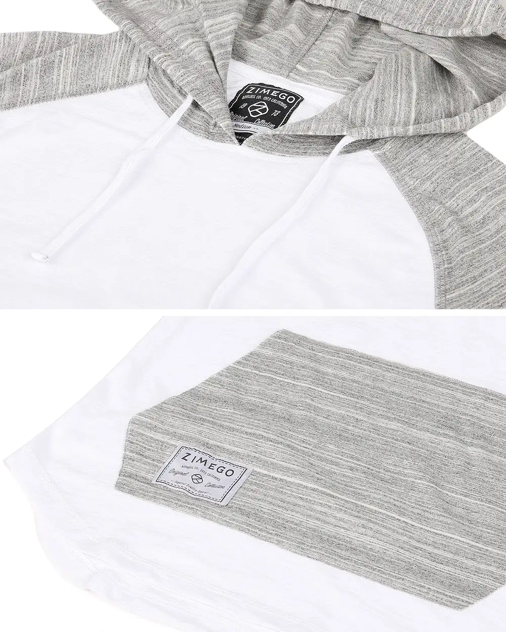 Short Sleeve Raglan Henley Hoodie