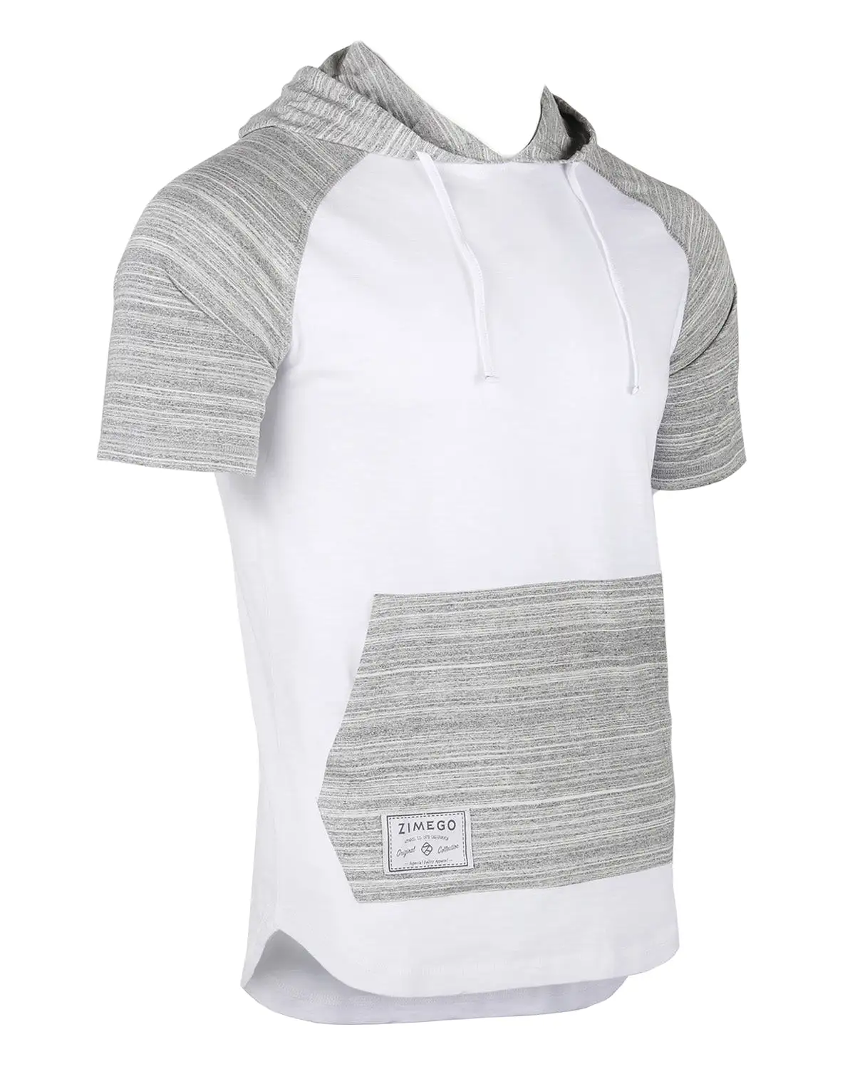 Short Sleeve Raglan Henley Hoodie