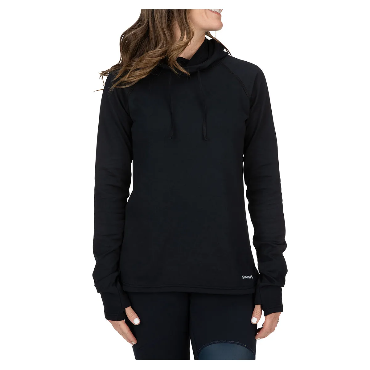 Simms Womens Heavyweight Baselayer Hoody - Black