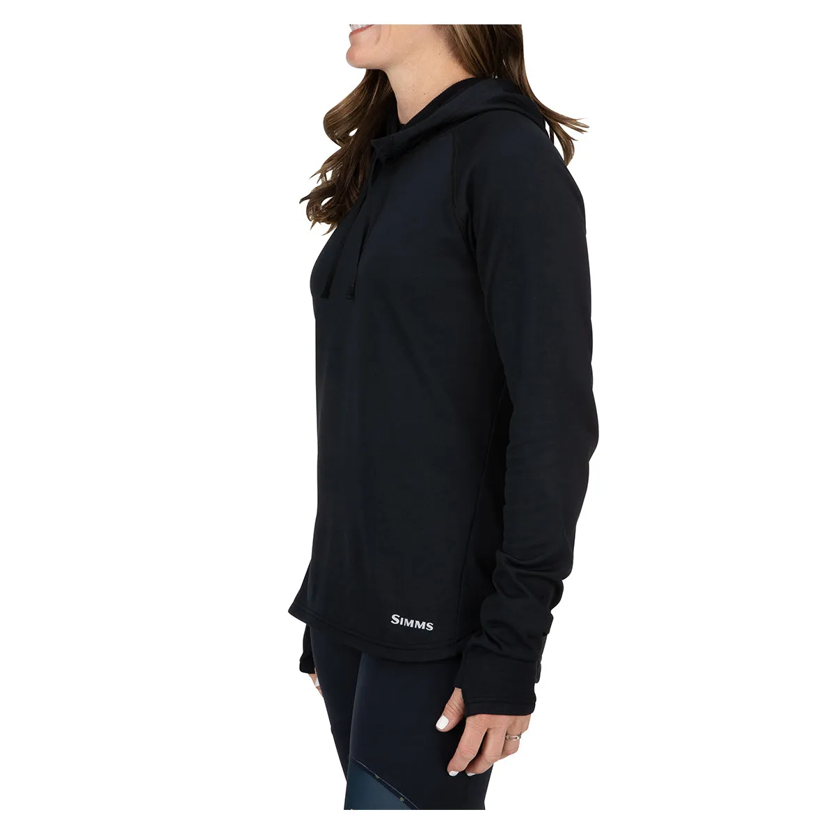 Simms Womens Heavyweight Baselayer Hoody - Black