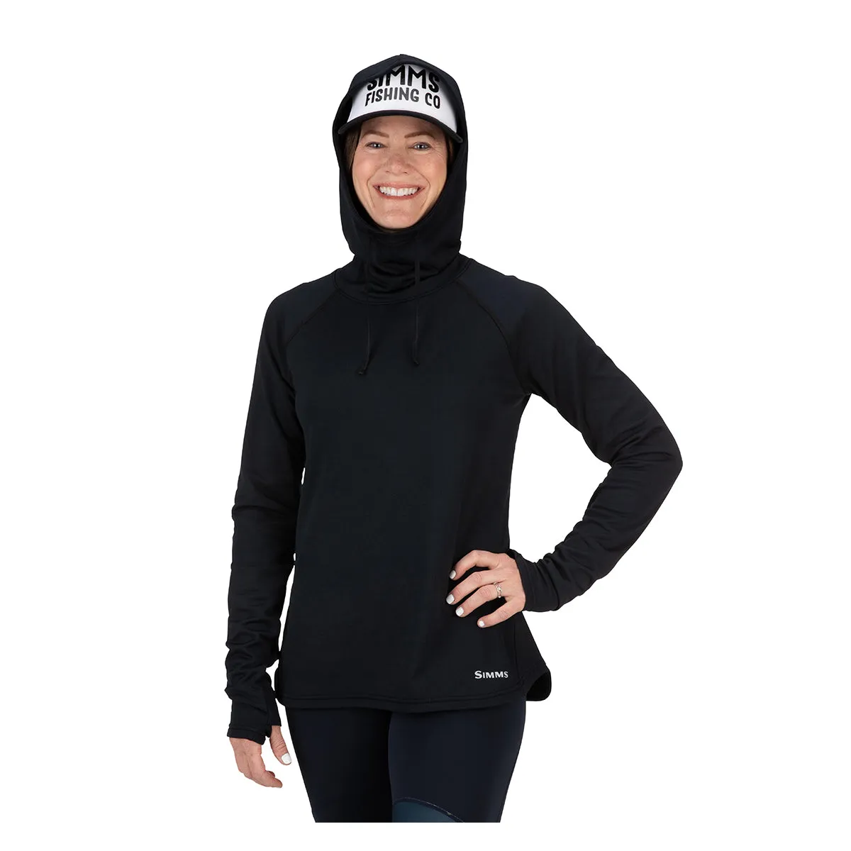 Simms Womens Heavyweight Baselayer Hoody - Black