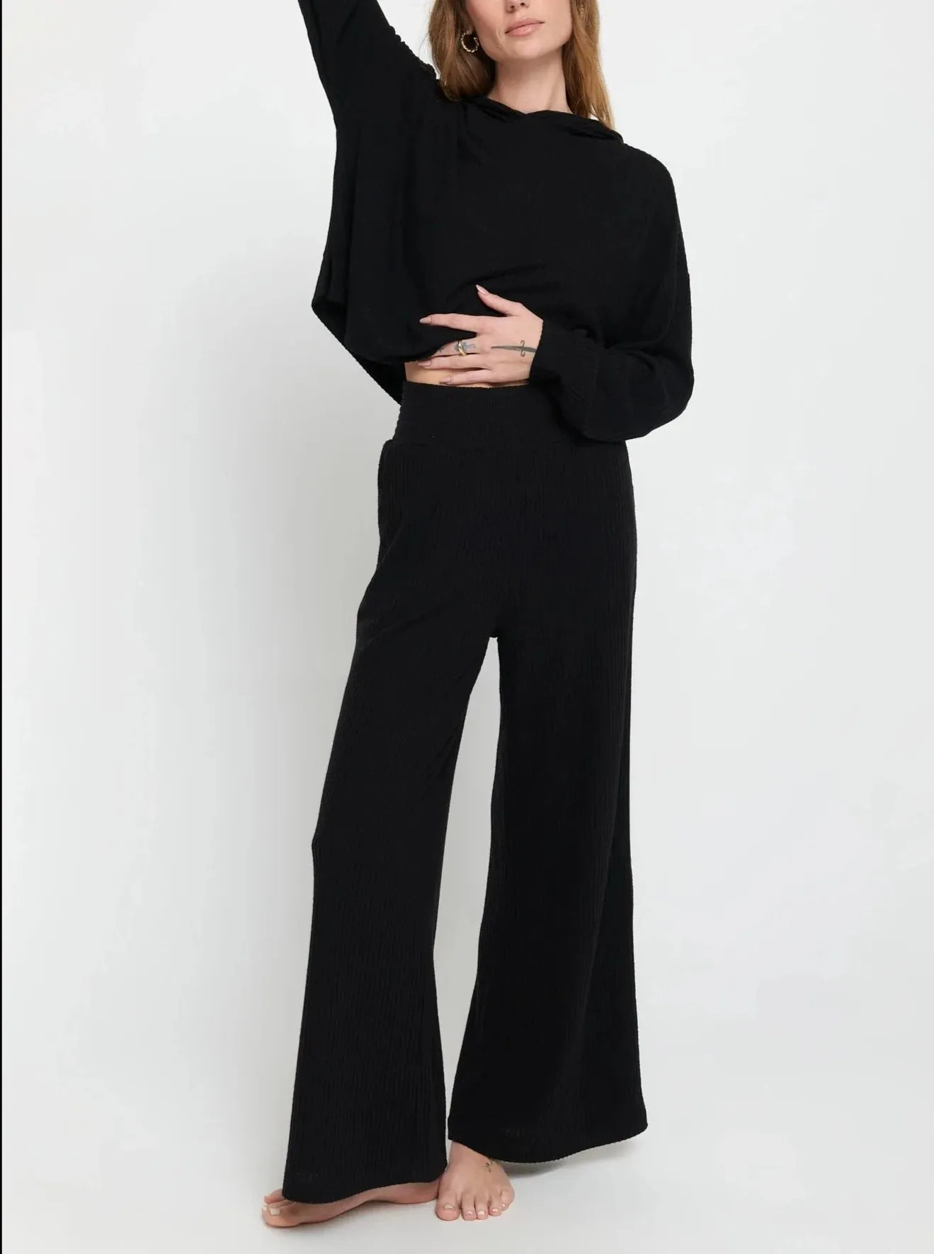 Spiritual Gangster Harmony Rib Wide Leg Pant