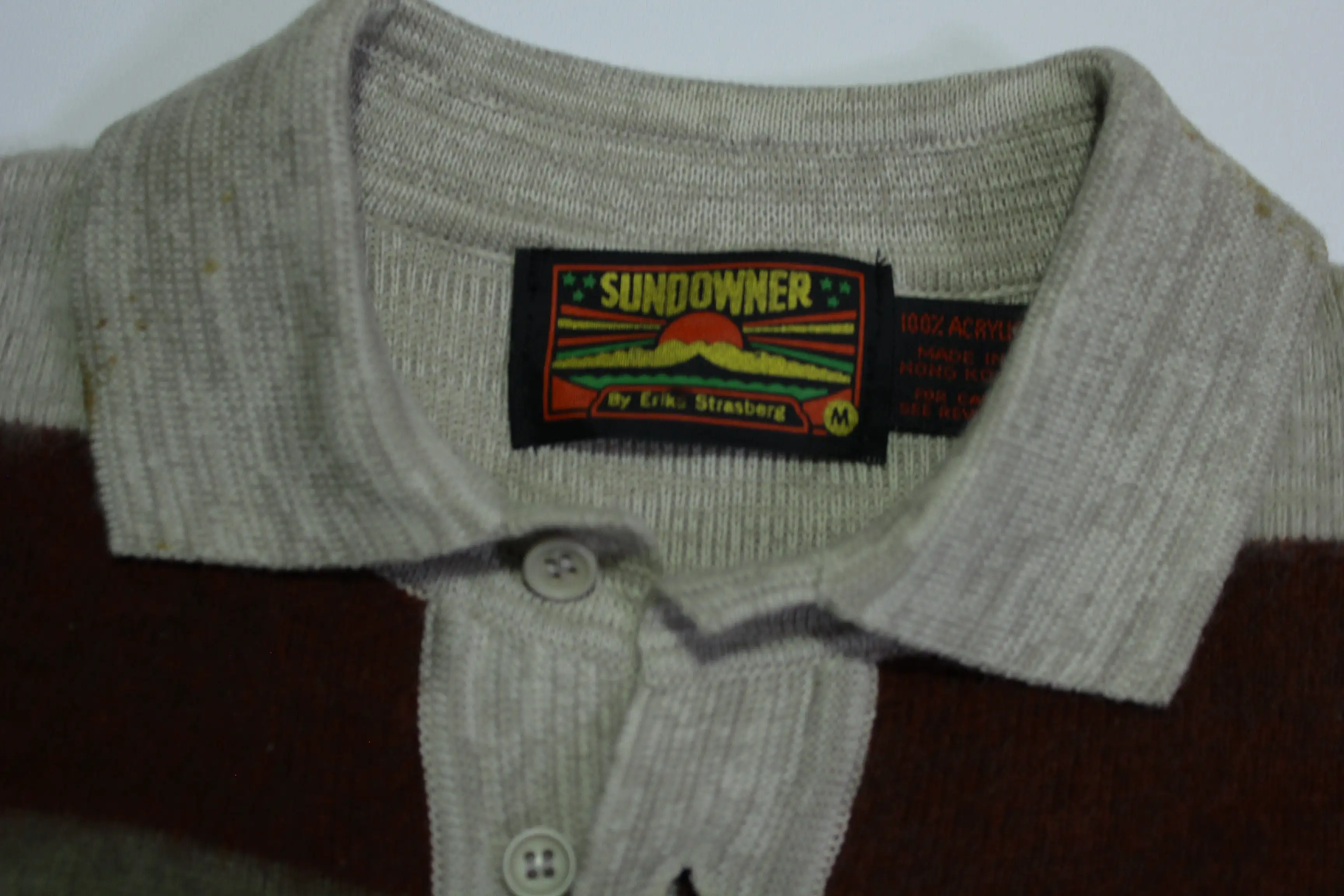 Sundowner Erika Strasberg Vintage 80's Striped Polo Sweater