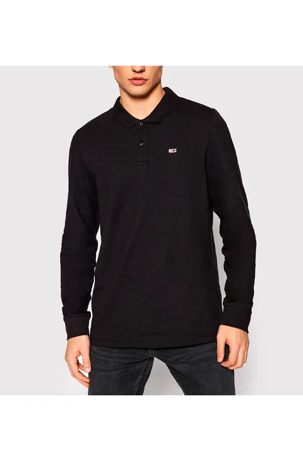 Tommy Hilfiger Regular L/S Polo Black