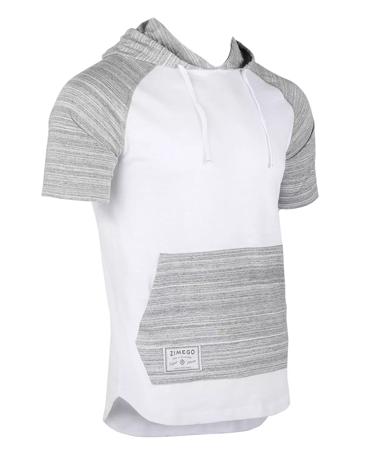 Two-Tone Short Sleeve Raglan Hoodie