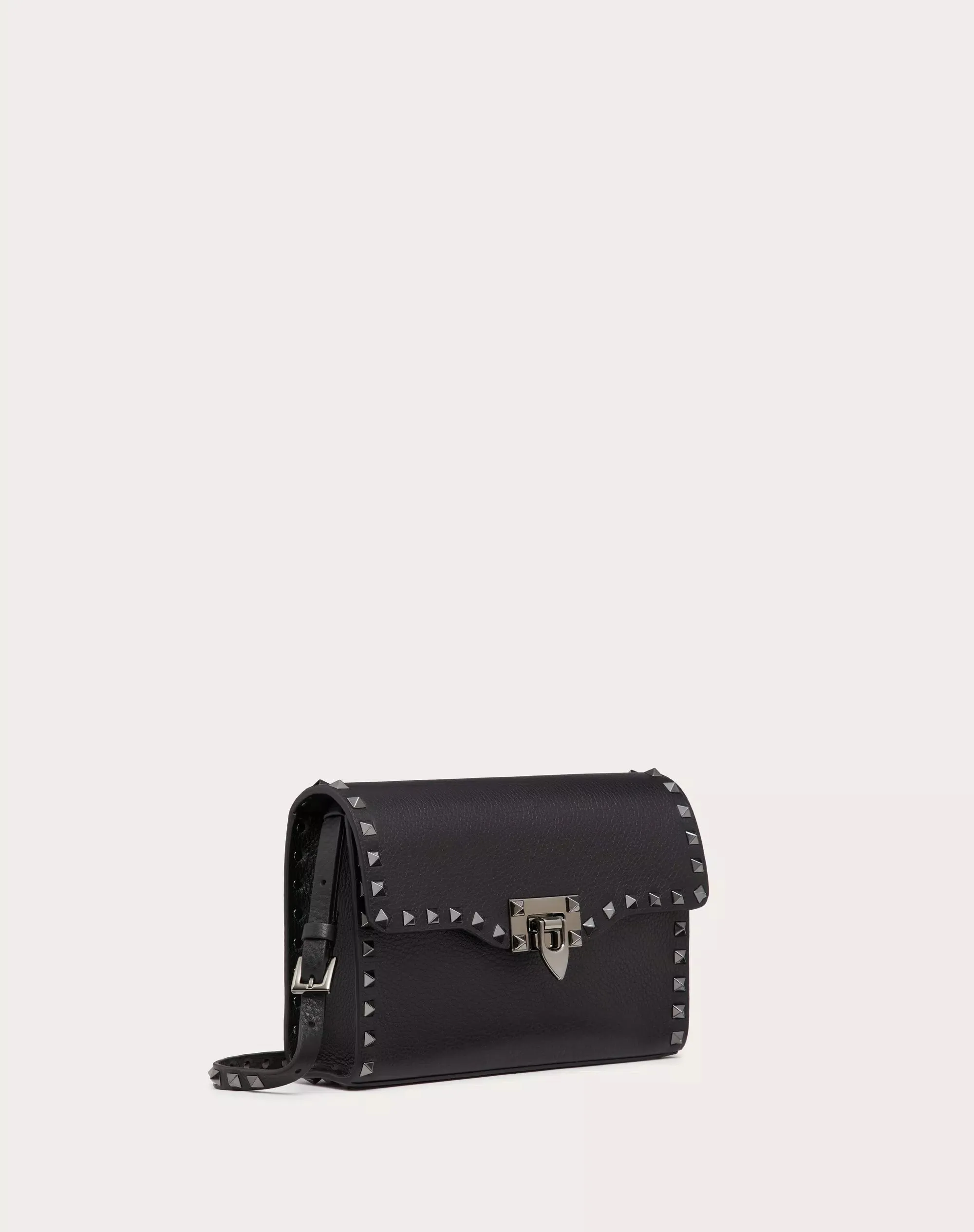 Valentino Garavani Small Rockstud Grainy Calfskin Crossbody Bag