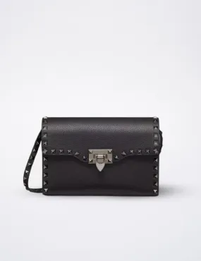 Valentino Garavani Small Rockstud Grainy Calfskin Crossbody Bag