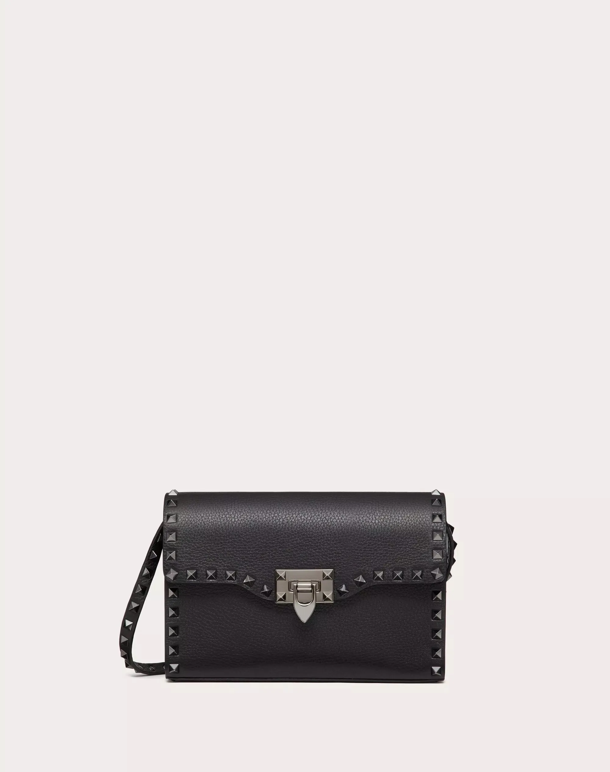 Valentino Garavani Small Rockstud Grainy Calfskin Crossbody Bag