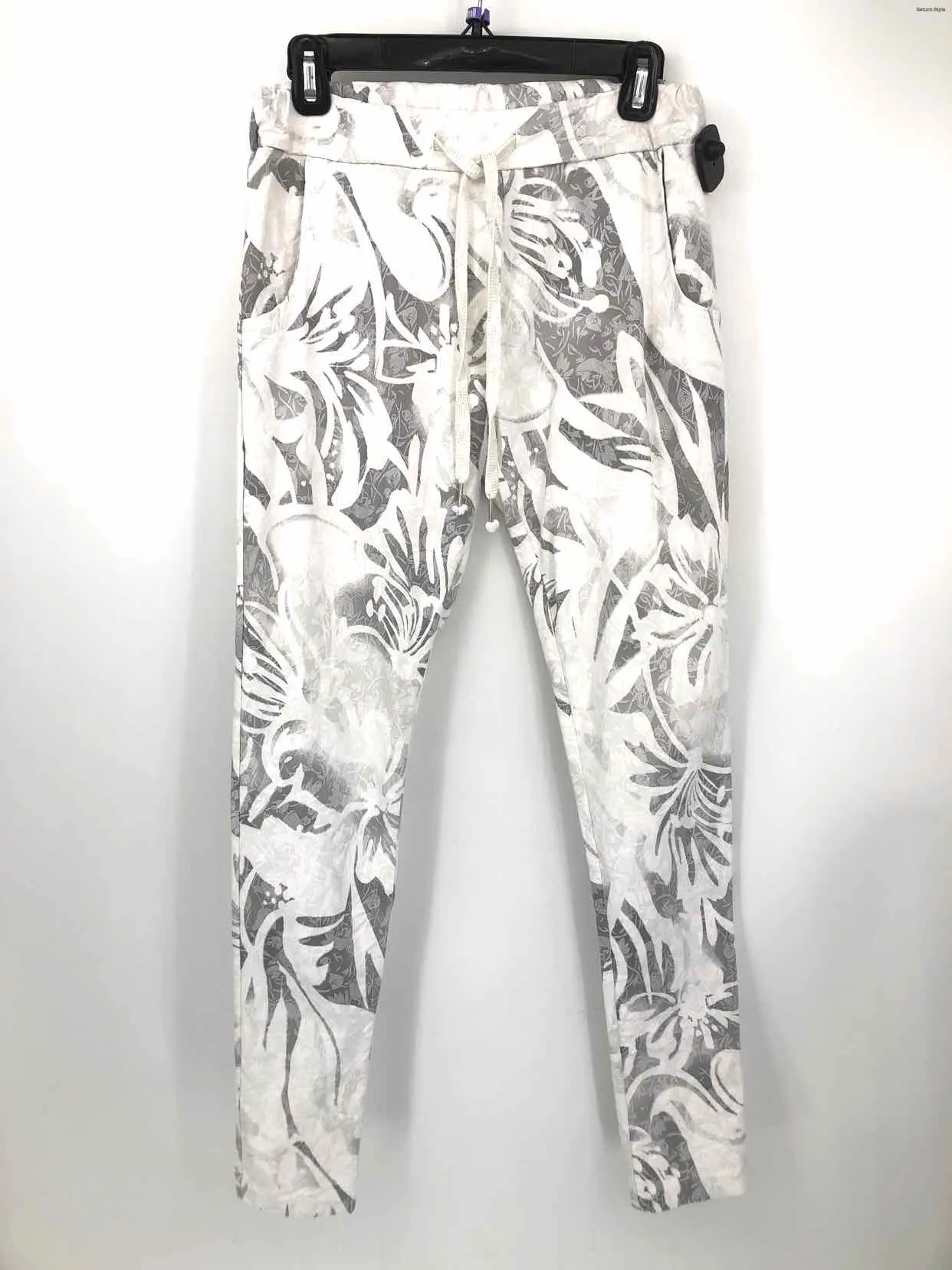 VENTI6 White Gray Italian Made Jogger Size SMALL (S) Pants