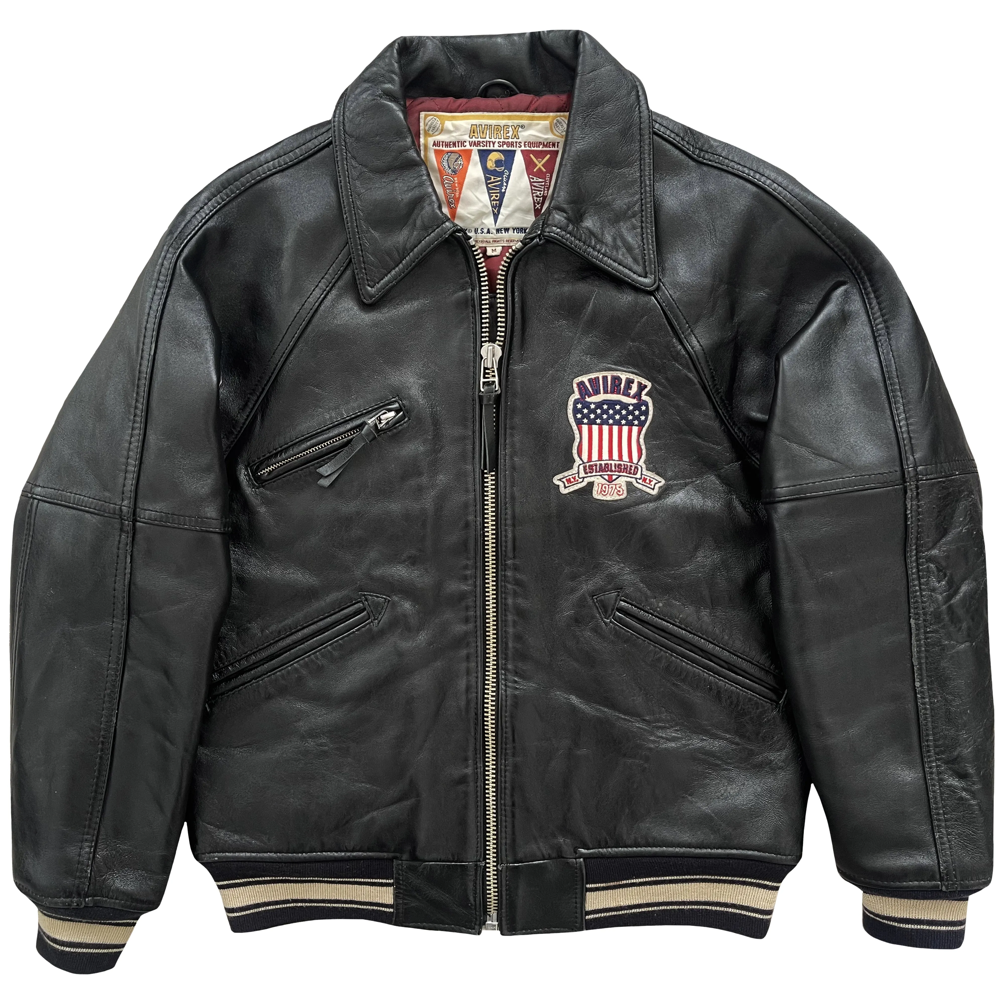 Vintage Avirex Leather Varsity Jacket