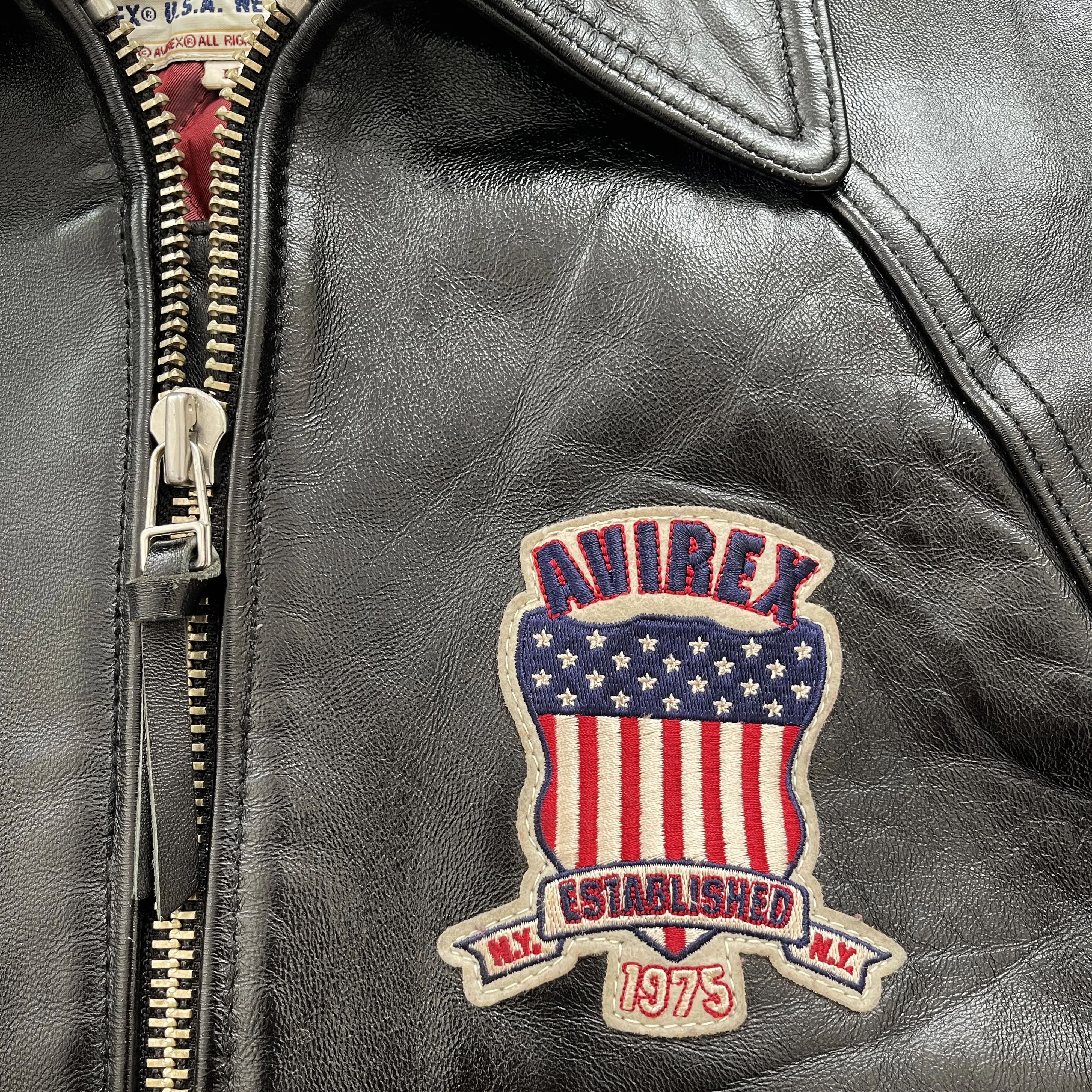 Vintage Avirex Leather Varsity Jacket