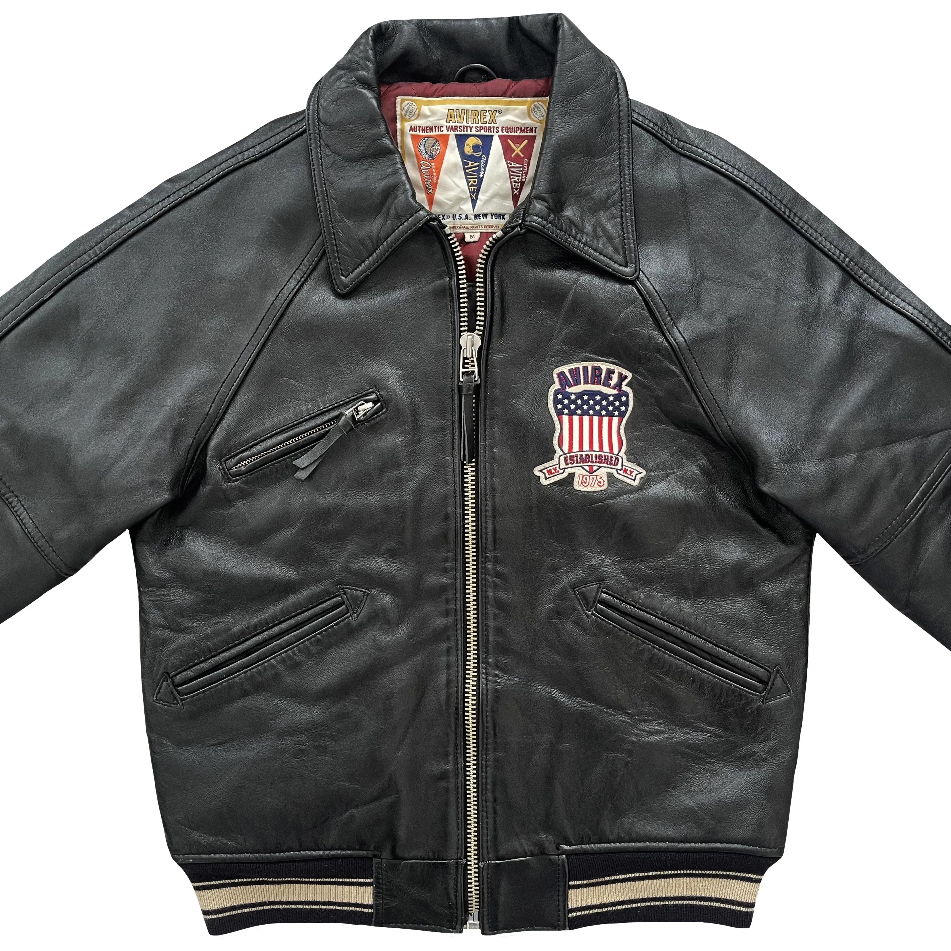 Vintage Avirex Leather Varsity Jacket