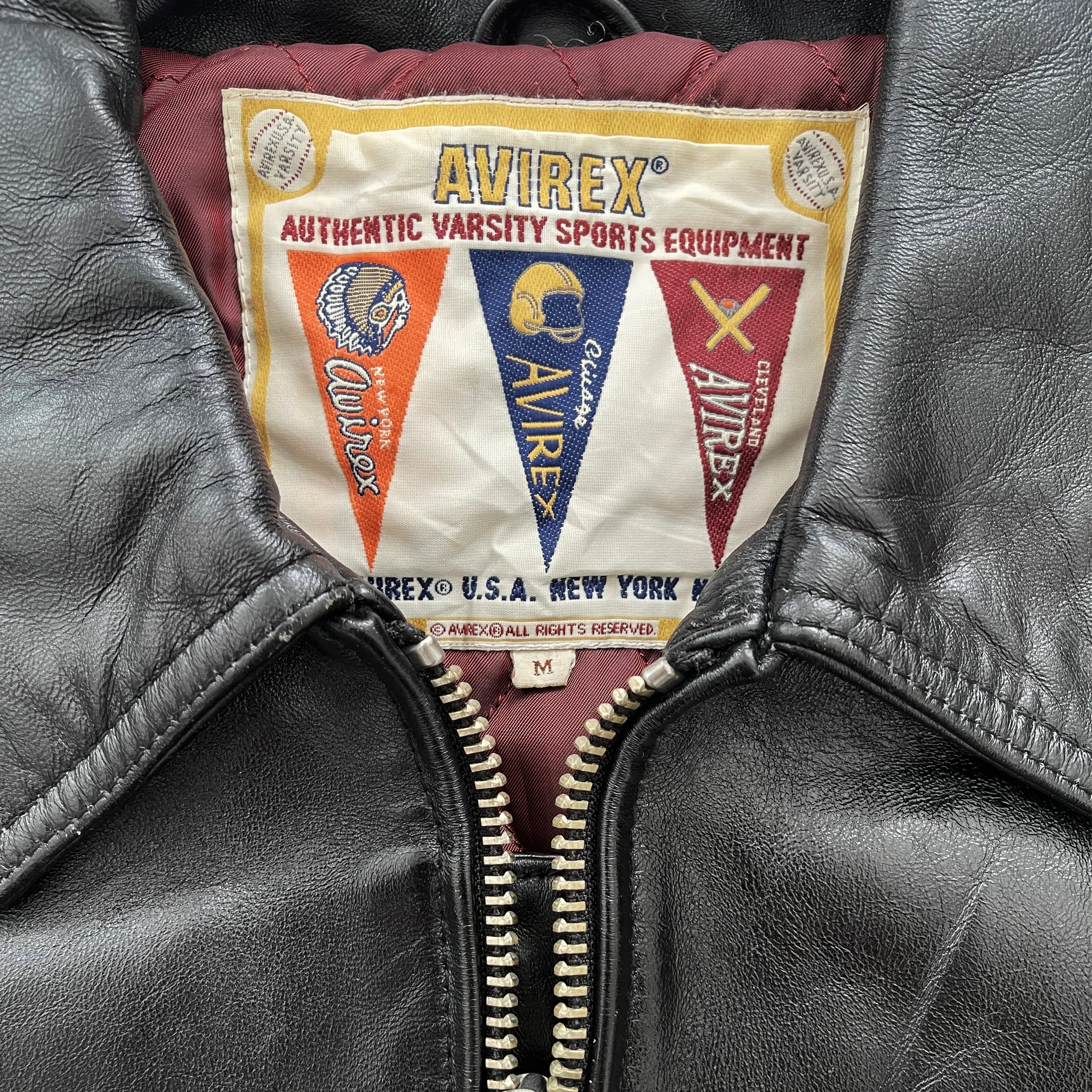 Vintage Avirex Leather Varsity Jacket