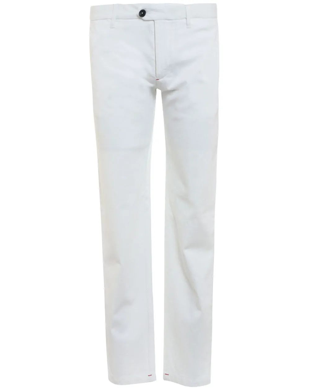 White Cotton Blend Chino Pant