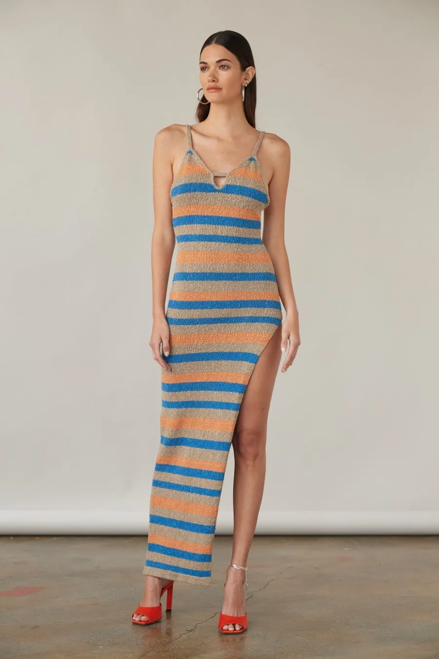 Women Atoir  | Cindy Dress Lapis Tuscan Stripe