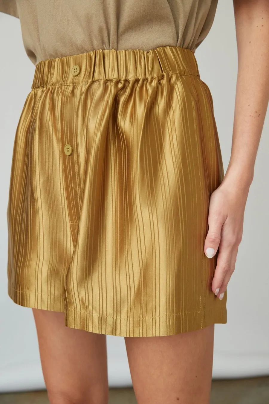 Women Atoir  | Sana Shorts Antique Gold