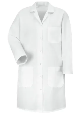 Women's White 6-Gripper Front Lab Coat