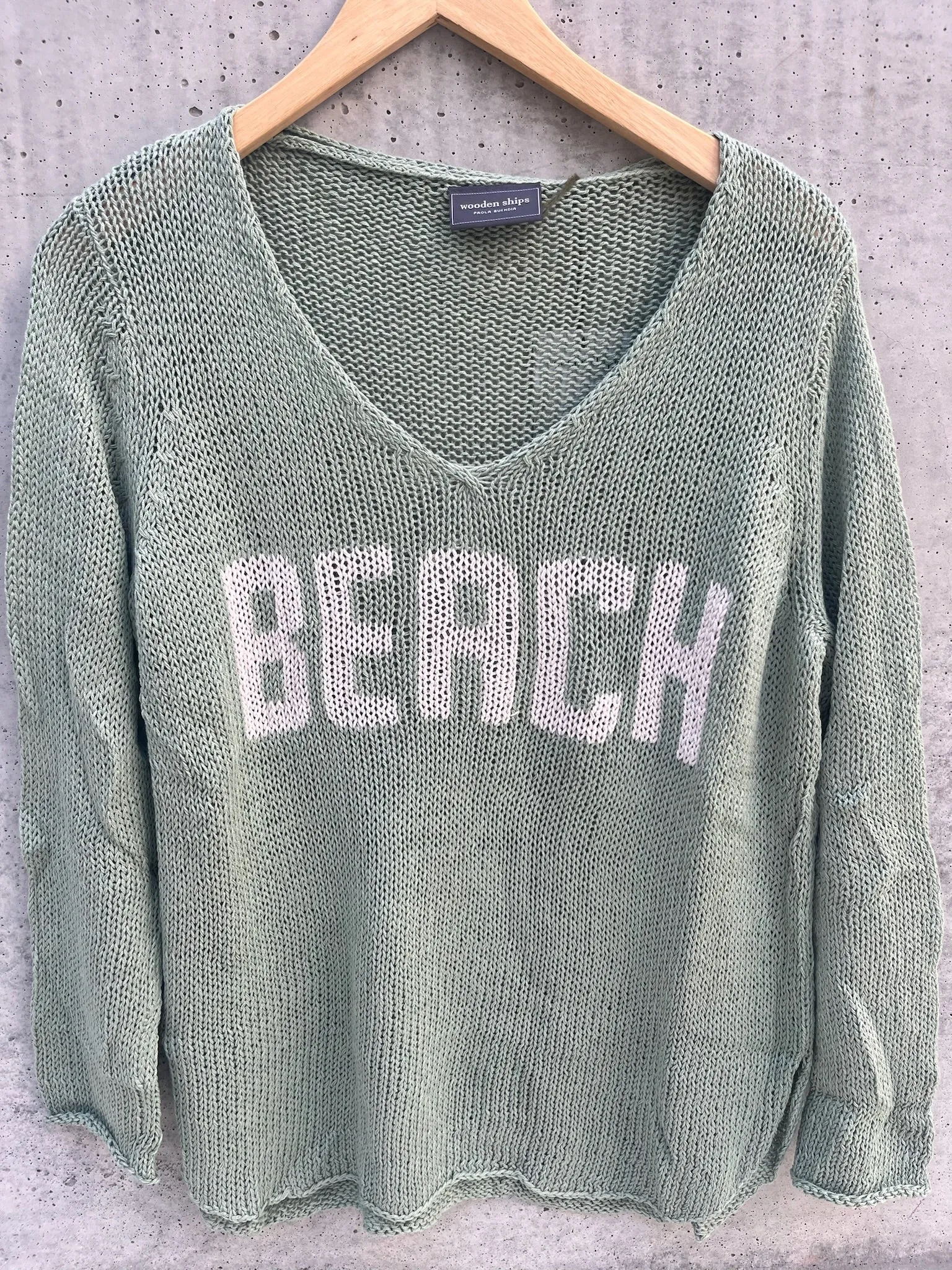 Wooden Ships Beach V Cotton Sweater