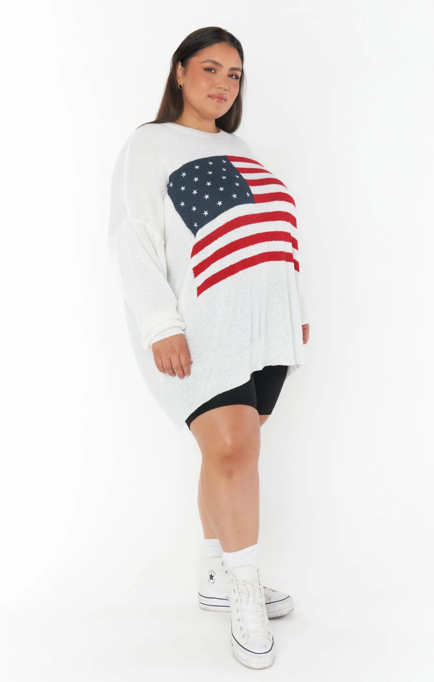 Woodsy Sweater ~ American Flag Knit