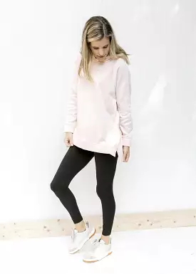 X Dawnes Zipper Sweatshirt  in Blush