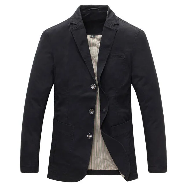 Xituodai Spring Military Jacket Blazers Men 100% Cotton Casual Blazer Men's Suit Coat Male Blazer Masculino Jackets M-5XL